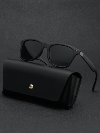 POLASUP 1pc Polarized Lens, Classic Travel & Hiking Design Driving Fishing Polarized Lens, Red Design With Red Rivet, Silicone Anti-Slip Friction Pads, Street Fashion Glasses For Summer Beach Vacation,Outdoor,Travel