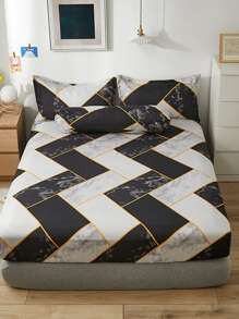 3pcs Hoa văn đá cẩm thạch Bộ trang tính được trang bị - Rượu sâm banh - Xem 3