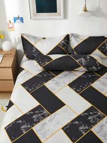 3pcs Hoa văn đá cẩm thạch Bộ trang tính được trang bị - Rượu sâm banh - Xem 6