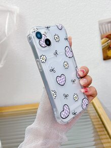 كفر موبايل نمط القلب شفاف فتحة بطاقة - متعدد الألوان - مشاهدة 2