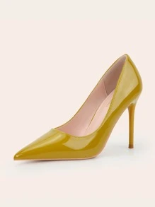 新款女式高跟鞋，细高跟，性感款式，百搭尖头，四季皆宜，低帮，专业工作女鞋 - 綠色 - 查看 2