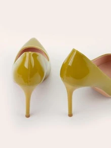 新款女式高跟鞋，细高跟，性感款式，百搭尖头，四季皆宜，低帮，专业工作女鞋 - 綠色 - 查看 5