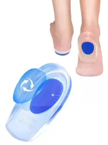 1 paire de coussins de talon en gel - coussinets de talon en silicone pour soulager les douleurs causées par les éperons osseux ou les pieds écorchés, la meilleure semelle en gel