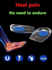 1 paire de coussins de talon en gel - coussinets de talon en silicone pour soulager les douleurs causées par les éperons osseux ou les pieds écorchés, la meilleure semelle en gel