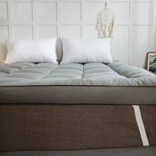 Đệm nệm Che phủ Sợi siêu mịn Nệm Gối Áo Vỏ nệm Chần Mềm mại Nệm Người bảo vệ Với Đàn hồi Ban nhạc Phù hợp 8'' Đến 20'' Sâu Màu xám - Xám - Xem 2