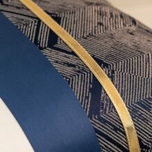 Velvet Modern Casual Geometric Stripe With Gold Border And Classic Light Luxury Sofa Cushion And Pillow Cover With Jacquard Print And Splice Design For Living Room, Bedroom, Customizable, 30x50cm, 45x45cm, 50x50cm, 60x60cm, Pillow Core Not Included