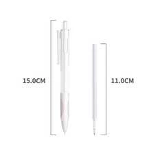 20 Refills + 3 Pens St Fast-Drying Tip Refills And Neutral Pens, Push Ballpoint Pens, Signing Pens, 0.5mm Fine Refills, Smooth Writing Carbon Dedicated Black Exam Stationery For Students - Black - View 6