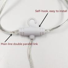 3 x 3M LED Curtain String Light With Hook, Remote Control Decorative String Light - Yellow - View 3