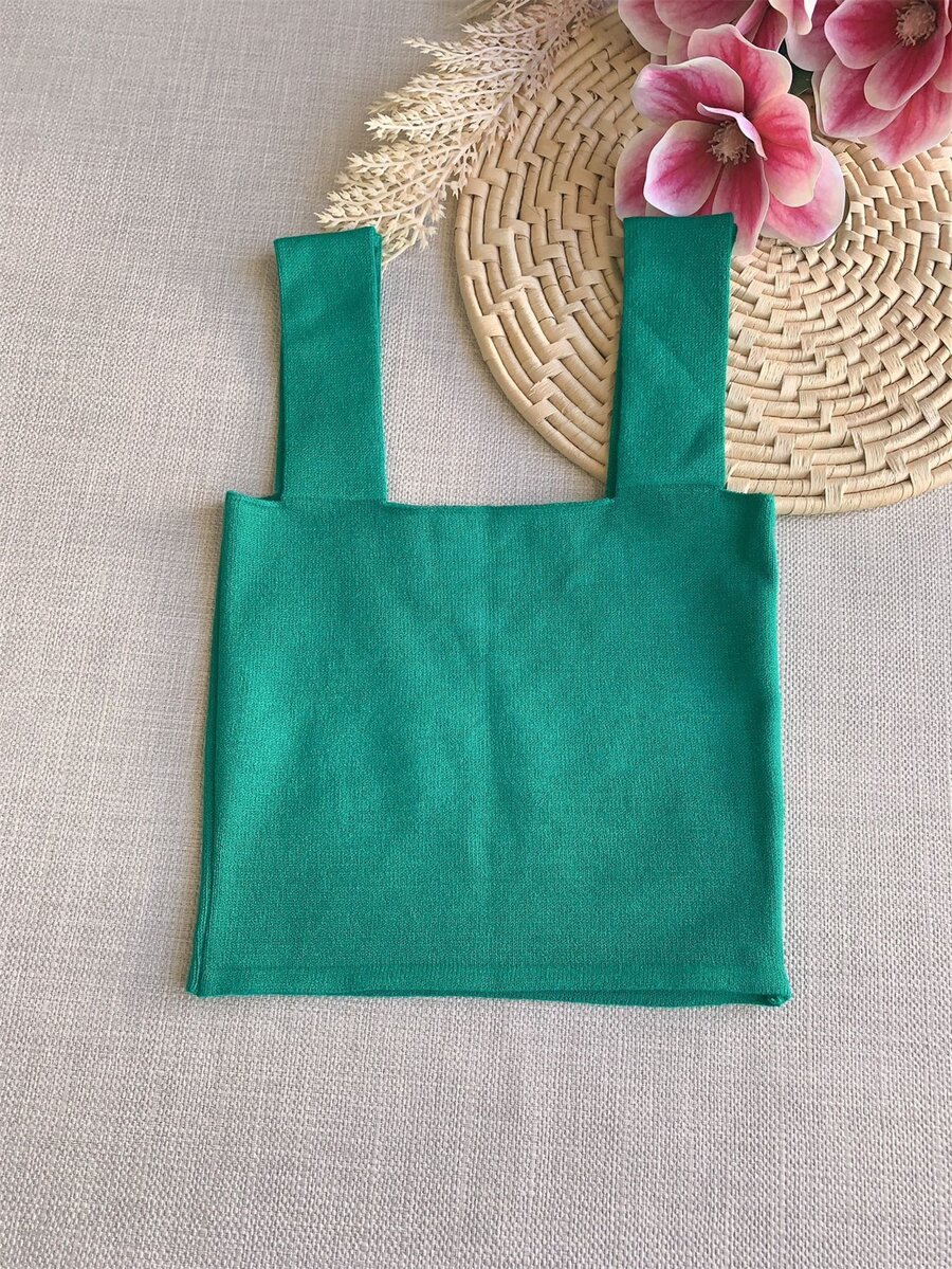 Women Knit Tops - màu xanh lá - Xem 1