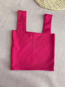 Women Knit Tops - Màu Hồng Tươi - Xem 2