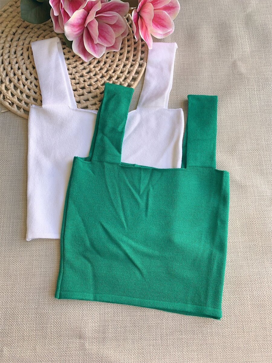 Women Knit Tops - 綠色 - 查看 1