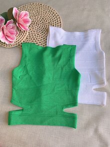 Women Knit Tops - màu xanh lá - Xem 2