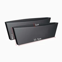 2 件裝汽車座椅間隙填充儲物盒收納盒,座椅側袋和防漏設計,黑色