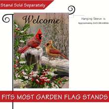 Home Decoration Garden Flag, Double Sided Welcome Winter Flag - Apricot - View 6