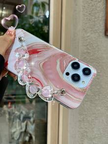 Funda para móvil con patrón de mármol con con tira de mano - Multicolor - Ver 6