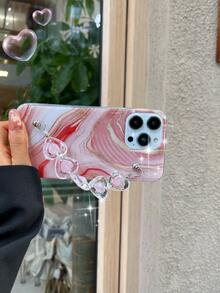 Funda para móvil con patrón de mármol con con tira de mano - Multicolor - Ver 3