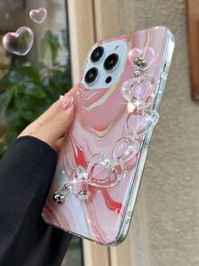 Funda para móvil con patrón de mármol con con tira de mano - Multicolor - Ver 7