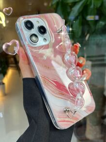 Funda para móvil con patrón de mármol con con tira de mano - Multicolor - Ver 5