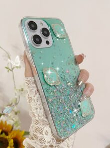 Funda de teléfono con patrón de planeta y brillo, versión internacional, no la versión nacional - Verde - Ver 2