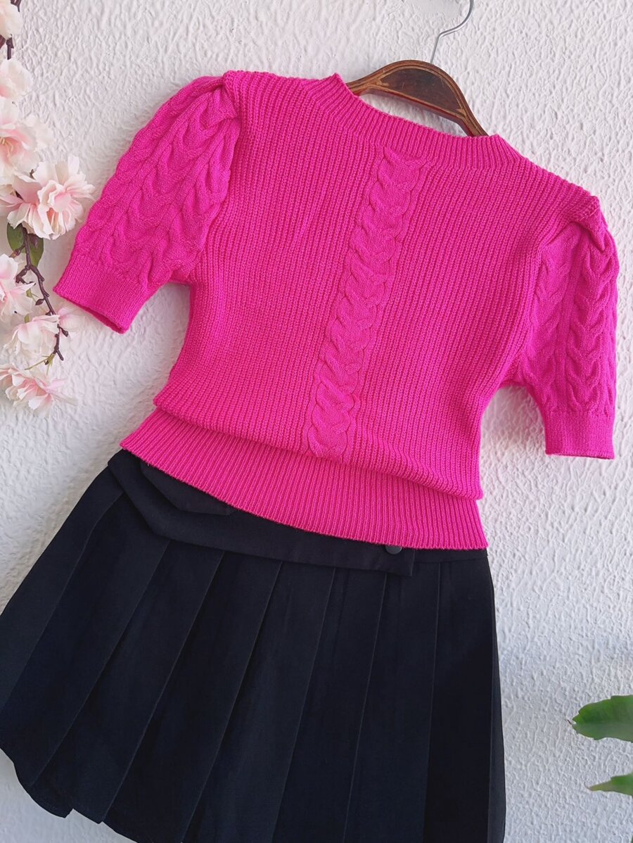 Women Knit Tops - 粉色 - 查看 1