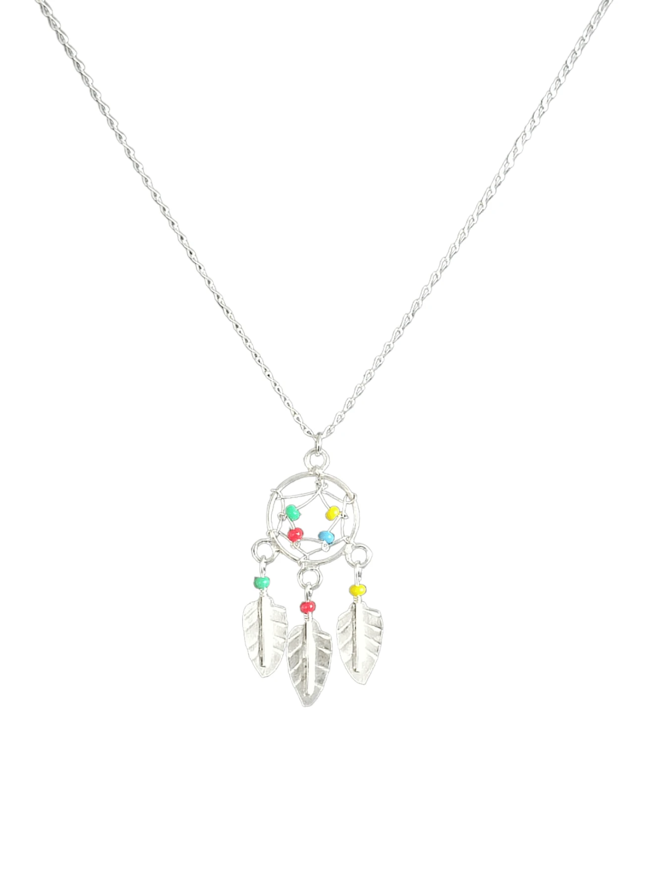 Collar Dije Atrapasueños de Autentica Plata Esterlina 925 Grabado , Mujer Gargantilla - Plateado - Ver 1