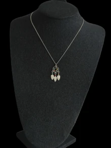 Collar Dije Atrapasueños de Autentica Plata Esterlina 925 Grabado , Mujer Gargantilla - Plateado - Ver 4
