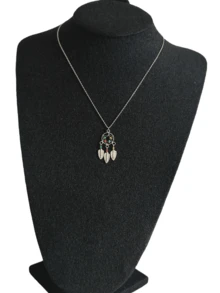 Collar Dije Atrapasueños de Autentica Plata Esterlina 925 Grabado , Mujer Gargantilla - Plateado - Ver 2
