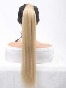 假发女马尾辫钩环式高马尾自然直发马尾辫 - 金色 - 查看 4