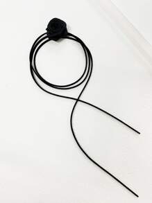 1pc Vintage Black Rose Flower Choker Necklace For Evening Party Or Ball, A Gift For Friends' Date Valentines,Mom,Mother,Mother's Day,Gift