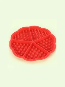 1 件装硅胶华夫饼模具 4 腔华夫饼模具硅胶华夫饼机烤盘模具适用于华夫饼蛋糕巧克力工艺糖果烘焙，方形