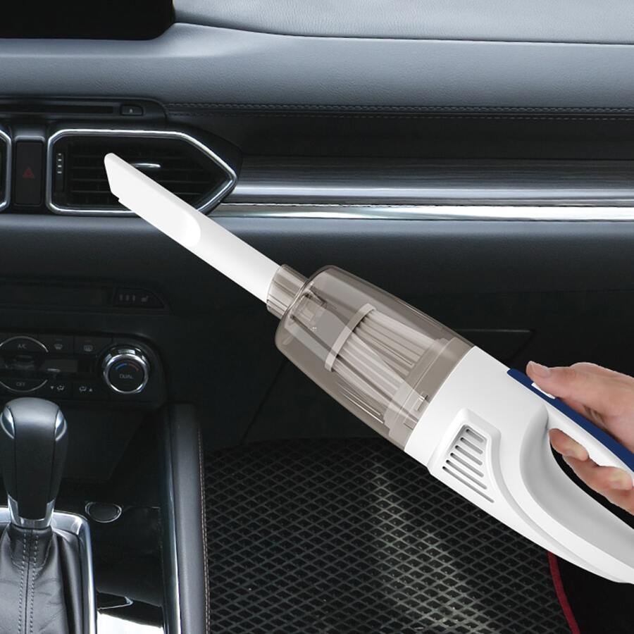 4合 1 無綫吸塵器高吸力，內置電池，輕便手持式無綫吸塵器，適用於家用和汽車，運行時間長，非常適合粘稠髒物和寵物毛髮 - 藏蓝色 - 查看 1