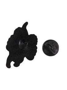 歐美時尚萬聖節系列黑風合金胸針卡通可愛巫師閱讀貓烘焙油漆胸針徽章 - 杏色 - 查看 3