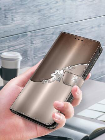 GLANDOTU Opvouwbare standaard Kaartsleuf Magnetische absorptie PU + TPU-patroon Telefoonbeschermhoes Waterdicht Schokbestendig Anti-val Krasbestendig