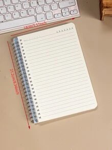 MOKA A Set Of 4 A5 Coiled Notebooks With Cute Cartoons Each, 60 Lined Inner Pages, A Set Of 4 - Burgundy - View 6