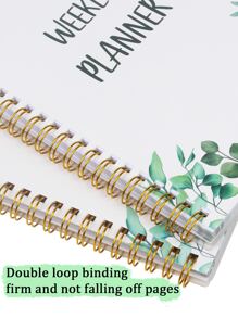 BUBU Mục tiêu hàng tuần Lịch trình Công cụ lập kế hoạch Danh sách kiểm tra Sắp xếp sổ tay Trình theo dõi thói quen, Đồ dùng văn phòng hoặc trường học hoàn hảo - màu xanh lá - Xem 5