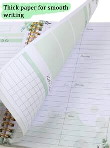 BUBU Mục tiêu hàng tuần Lịch trình Công cụ lập kế hoạch Danh sách kiểm tra Sắp xếp sổ tay Trình theo dõi thói quen, Đồ dùng văn phòng hoặc trường học hoàn hảo - màu xanh lá - Xem 6
