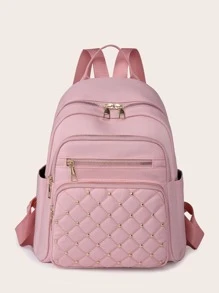 Malist Flower Embroidery Functional Backpack For Women, Business Casual Commuting Travel Backpacks, Cute Multi-Compartment Versatile Computer Daypack, Portable Campus School Bag For Junior High School And College StudentsSchool Backpack,School Bag,Backpack For School,Back To School,Big Backpack,Classic Casual, Suitable For Teen Girls Women College Students, Perfect For Back To School,College,Middle School, High School