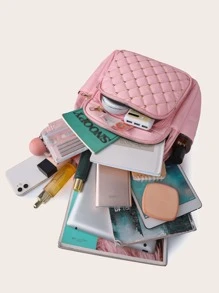 Malist Flower Embroidery Functional Backpack For Women, Business Casual Commuting Travel Backpacks, Cute Multi-Compartment Versatile Computer Daypack, Portable Campus School Bag For Junior High School And College StudentsSchool Backpack,School Bag,Backpack For School,Back To School,Big Backpack,Classic Casual, Suitable For Teen Girls Women College Students, Perfect For Back To School,College,Middle School, High School