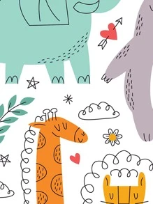 1 Miếng Rừng Họa tiết động vật Vỏ gối - Nhiều màu - Xem 5