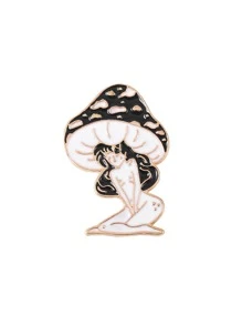 dulce seta hermoso chica serie de aleación Broche creativo Alfiler hermoso seta hermoso chica en forma de horneando pintura distintivo