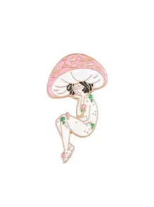 dulce seta hermoso chica serie de aleación Broche creativo Alfiler hermoso seta hermoso chica en forma de horneando pintura distintivo