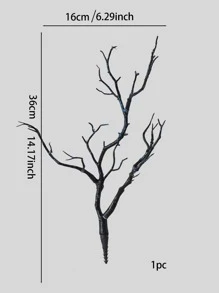 Nhánh Cây San Hô Nhân Tạo Với Trang Trí Nhung Hươu Cho Nhà Chủ Đề Rừng Và Tiệc Halloween - Màu xanh lam - Xem 2