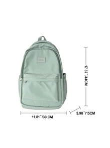 Mochilas escolares ligeras para niños y niñas, mochila escolar básica clásica para estudiantes universitarios, primaria, secundaria y preparatoria, mochila de viaje para adolescentes - Verde - Ver 2
