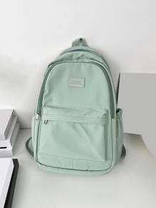 Mochilas escolares ligeras para niños y niñas, mochila escolar básica clásica para estudiantes universitarios, primaria, secundaria y preparatoria, mochila de viaje para adolescentes - Verde - Ver 1