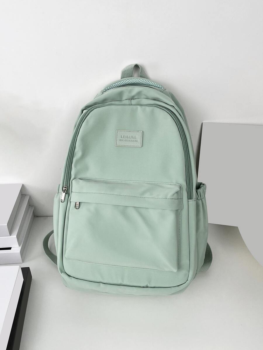 Mochilas escolares ligeras para niños y niñas, mochila escolar básica clásica para estudiantes universitarios, primaria, secundaria y preparatoria, mochila de viaje para adolescentes - Verde - Ver 1