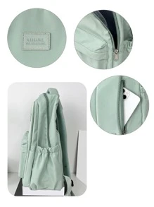 Mochilas escolares ligeras para niños y niñas, mochila escolar básica clásica para estudiantes universitarios, primaria, secundaria y preparatoria, mochila de viaje para adolescentes - Verde - Ver 7