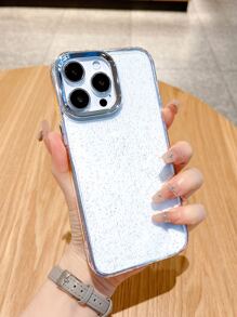 透明金屬框閃閃發光手機殼適合女士,適用於iphone型號 - 無色 - 查看 3