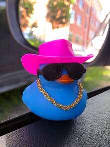 1 Mũ & Vịt Thiết Kế PVC Trang Trí Xe, Vịt Cao Su - Nhiều màu - Xem 2