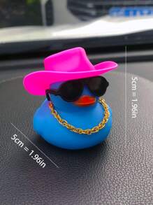 1 Mũ & Vịt Thiết Kế PVC Trang Trí Xe, Vịt Cao Su - Nhiều màu - Xem 4