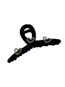 1pc Women's Heart Shaped Interlock Hair Claw Clip Elegant,Y2k Valentine's Day Valentines Hair Clips Hair Jaw Clip Hair Clamps Hair Clutch Hair Catcher Clip, School Stuff, College Fall Winter Hair Accessories For Women For Vacation Outfits Woman Valentines Gift - Multicolor - View 4